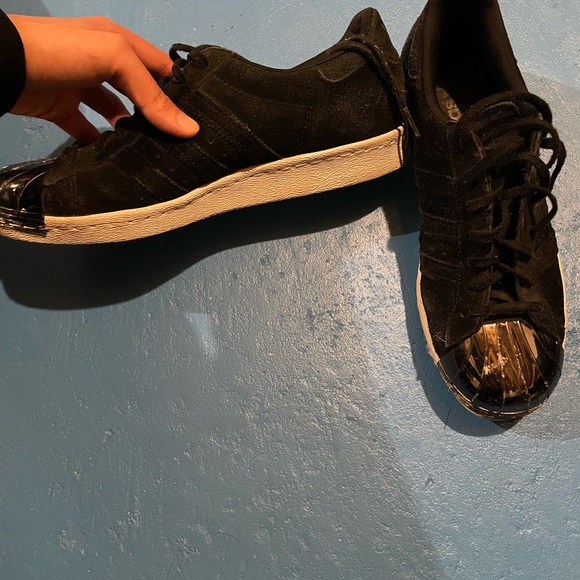 ADIDAS SUPERSTAR 80S METAL TOE PONY HAIR BLACK - Picture 8 of 14